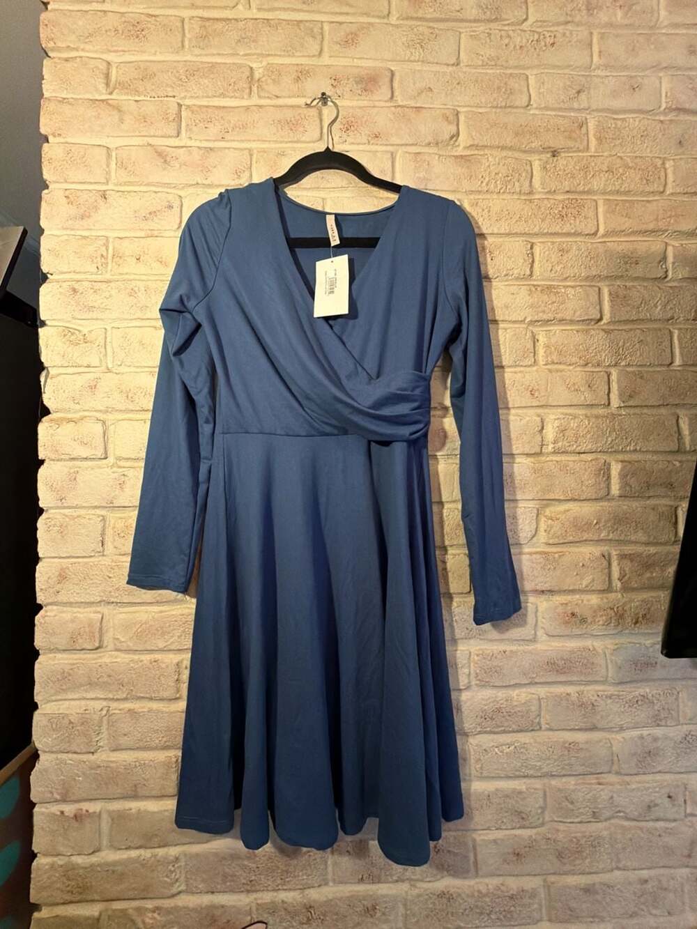 Gilli Daisy Surplice A-Line Long Sleeve Dress